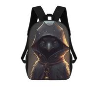 sinyumoney Mochila Unisex Wizard The Crow Portrait Mochila De Viaje Con Estampado 3D Mochila Informal Para Portátil Mochila Escolar Ligera Para Hombres, Mujeres, Niños Y Niñas 17inch