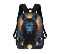 sinyumoney Mochila Unisex Wolf Spirit Art Print Mochila De Viaje Con Estampado 3D Mochila Informal Para Portátil Mochila Escolar Ligera Para Hombres, Mujeres, Niños Y Niñas 17inch
