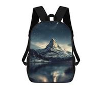 sinyumoney Mochilas 3D Para Niños Mochila Escolar Alps Mountain Peak Mochila Escolar Con Impresión 3D Para Niños De Primaria Y Secundaria 17inch