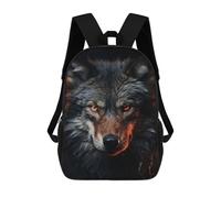 sinyumoney Mochilas 3D Para Niños Mochila Escolar Angry Wolf Mochila Escolar Con Impresión 3D Para Niños De Primaria Y Secundaria 17inch