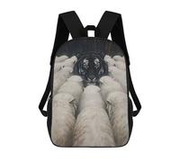 sinyumoney Mochilas 3D Para Niños Mochila Escolar Black Tiger Sheep Leader Mochila Escolar Con Impresión 3D Para Niños De Primaria Y Secundaria 17inch