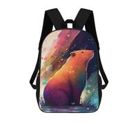 sinyumoney Mochilas 3D Para Niños Mochila Escolar Capybara Colorful Mochila Escolar Con Impresión 3D Para Niños De Primaria Y Secundaria 17inch