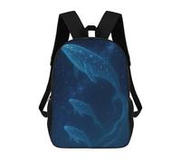 sinyumoney Mochilas 3D Para Niños Mochila Escolar Celestial Whales in Starry Night Mochila Escolar Con Impresión 3D Para Niños De Primaria Y Secundaria 17inch
