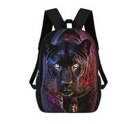 sinyumoney Mochilas 3D Para Niños Mochila Escolar Colorful Black Tiger Mochila Escolar Con Impresión 3D Para Niños De Primaria Y Secundaria 17inch