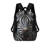 sinyumoney Mochilas 3D Para Niños Mochila Escolar Cool Zebra Animal Portrait Mochila Escolar Con Impresión 3D Para Niños De Primaria Y Secundaria 17inch