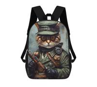 sinyumoney Mochilas 3D Para Niños Mochila Escolar Cute Cat Painting Mochila Escolar Con Impresión 3D Para Niños De Primaria Y Secundaria 17inch