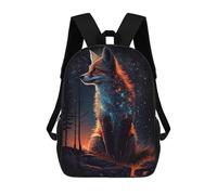 sinyumoney Mochilas 3D Para Niños Mochila Escolar Fox Lighting Mochila Escolar Con Impresión 3D Para Niños De Primaria Y Secundaria 17inch