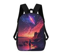 sinyumoney Mochilas 3D Para Niños Mochila Escolar Galactic Sunset Landscape Mochila Escolar Con Impresión 3D Para Niños De Primaria Y Secundaria 17inch