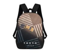 sinyumoney Mochilas 3D Para Niños Mochila Escolar Ginza Taxi Mochila Escolar Con Impresión 3D Para Niños De Primaria Y Secundaria 17inch