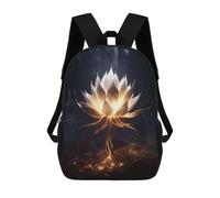 sinyumoney Mochilas 3D Para Niños Mochila Escolar Glowing Lotus Mochila Escolar Con Impresión 3D Para Niños De Primaria Y Secundaria 17inch