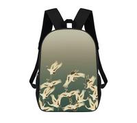 sinyumoney Mochilas 3D Para Niños Mochila Escolar GOLDEN JAPANESE CRANES ORI Mochila Escolar Con Impresión 3D Para Niños De Primaria Y Secundaria 17inch