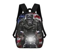 sinyumoney Mochilas 3D Para Niños Mochila Escolar Gorilla Riding Motorcycle Mochila Escolar Con Impresión 3D Para Niños De Primaria Y Secundaria 17inch