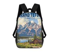 sinyumoney Mochilas 3D Para Niños Mochila Escolar Grand Teton National Park USA Mochila Escolar Con Impresión 3D Para Niños De Primaria Y Secundaria 17inch