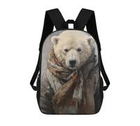 sinyumoney Mochilas 3D Para Niños Mochila Escolar Handsome Polar Bear Mochila Escolar Con Impresión 3D Para Niños De Primaria Y Secundaria 17inch