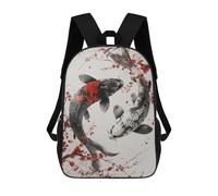 sinyumoney Mochilas 3D Para Niños Mochila Escolar Koi Fish Balance Cherry Blossoms Mochila Escolar Con Impresión 3D Para Niños De Primaria Y Secundaria 17inch