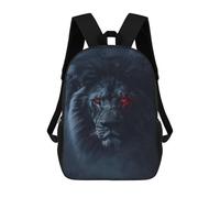 sinyumoney Mochilas 3D Para Niños Mochila Escolar Lion Dark Black Evil Glow Mochila Escolar Con Impresión 3D Para Niños De Primaria Y Secundaria 17inch