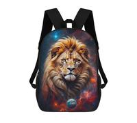 sinyumoney Mochilas 3D Para Niños Mochila Escolar Lion of The Cosmos Mochila Escolar Con Impresión 3D Para Niños De Primaria Y Secundaria 17inch