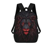 sinyumoney Mochilas 3D Para Niños Mochila Escolar Lion Red And Black Animals Mochila Escolar Con Impresión 3D Para Niños De Primaria Y Secundaria 17inch