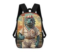 sinyumoney Mochilas 3D Para Niños Mochila Escolar Mesozoic Baseball Legend 5 Mochila Escolar Con Impresión 3D Para Niños De Primaria Y Secundaria 17inch