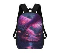 sinyumoney Mochilas 3D Para Niños Mochila Escolar Mystic Japanese Village Mochila Escolar Con Impresión 3D Para Niños De Primaria Y Secundaria 17inch