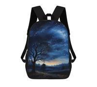 sinyumoney Mochilas 3D Para Niños Mochila Escolar Night Sky with Stars Mochila Escolar Con Impresión 3D Para Niños De Primaria Y Secundaria 17inch