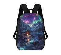 sinyumoney Mochilas 3D Para Niños Mochila Escolar Nordic Aurora Borealis Mochila Escolar Con Impresión 3D Para Niños De Primaria Y Secundaria 17inch
