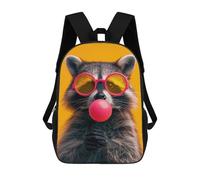 sinyumoney Mochilas 3D Para Niños Mochila Escolar Raccoon Bubblegum Mochila Escolar Con Impresión 3D Para Niños De Primaria Y Secundaria 17inch