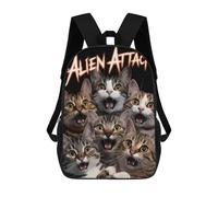 sinyumoney Mochilas 3D Para Niños Mochila Escolar Six Cat Funny Mochila Escolar Con Impresión 3D Para Niños De Primaria Y Secundaria 17inch