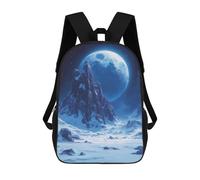 sinyumoney Mochilas 3D Para Niños Mochila Escolar Snowy Mountain Landscape Mochila Escolar Con Impresión 3D Para Niños De Primaria Y Secundaria 17inch