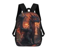 sinyumoney Mochilas 3D Para Niños Mochila Escolar Sunset Dragon Sentinel Mochila Escolar Con Impresión 3D Para Niños De Primaria Y Secundaria 17inch