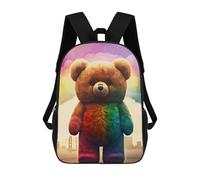 sinyumoney Mochilas 3D Para Niños Mochila Escolar Teddy Bear Mochila Escolar Con Impresión 3D Para Niños De Primaria Y Secundaria 17inch
