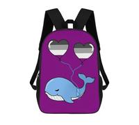 sinyumoney Mochilas 3D Para Niños Mochila Escolar Whale Balloon Asexual Mochila Escolar Con Impresión 3D Para Niños De Primaria Y Secundaria 17inch