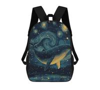 sinyumoney Mochilas 3D Para Niños Mochila Escolar Whale Starry Night Mochila Escolar Con Impresión 3D Para Niños De Primaria Y Secundaria 17inch