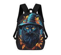 sinyumoney Mochilas 3D Para Niños Mochila Escolar Witch Cat Familiar Mochila Escolar Con Impresión 3D Para Niños De Primaria Y Secundaria 17inch