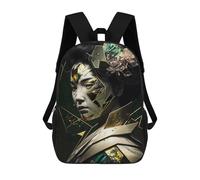 sinyumoney Mochilas Abstract Geometric Geisha Mochila Escolar Para Niños Mochila Escolar Impresa En 3D Para Niños Estudiantes De Primaria Y Secundaria 17inch