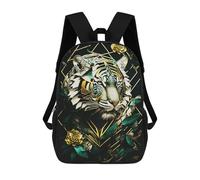 sinyumoney Mochilas Abstract Silver Tiger Mochila Escolar Para Niños Mochila Escolar Impresa En 3D Para Niños Estudiantes De Primaria Y Secundaria 17inch