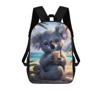 sinyumoney mochilas abstractas béisbol pared arte mochila escolar para niños bolsa de escuela impresa en 3D para niños, estudiantes de primaria y universidad, Cute Koala On Beach, 17"