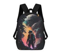 sinyumoney Mochilas Astronaut in Alien Landscape -2 Mochila Escolar Para Niños Mochila Escolar Impresa En 3D Para Niños Estudiantes De Primaria Y Secundaria 17inch