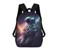 sinyumoney Mochilas Astronaut Playing Guitar in Space -9 Mochila Escolar Para Niños Mochila Escolar Impresa En 3D Para Niños Estudiantes De Primaria Y Secundaria 17inch