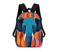 sinyumoney Mochilas Blue Elephant Head Mochila Escolar Para Niños Mochila Escolar Impresa En 3D Para Niños Estudiantes De Primaria Y Secundaria 17inch