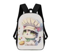 sinyumoney Mochilas Cat Chef Cute Mochila Escolar Para Niños Mochila Escolar Impresa En 3D Para Niños Estudiantes De Primaria Y Secundaria 17inch
