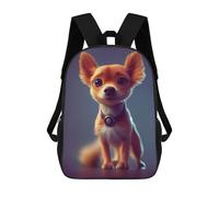 sinyumoney Mochilas Charming Chihuahua Portrait Mochila Escolar Para Niños Mochila Escolar Impresa En 3D Para Niños Estudiantes De Primaria Y Secundaria 17inch