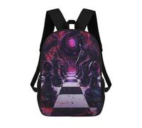 sinyumoney Mochilas Chessboard with Dark Portal Mochila Escolar Para Niños Mochila Escolar Impresa En 3D Para Niños Estudiantes De Primaria Y Secundaria 17inch