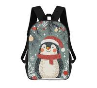 sinyumoney Mochilas Christmas Penguin Illustration Mochila Escolar Para Niños Mochila Escolar Impresa En 3D Para Niños Estudiantes De Primaria Y Secundaria 17inch