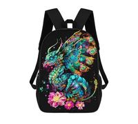 sinyumoney Mochilas Colorful Fantasy Dragon Artwork -3 Mochila Escolar Para Niños Mochila Escolar Impresa En 3D Para Niños Estudiantes De Primaria Y Secundaria 17inch