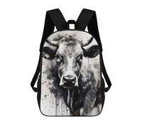 sinyumoney Mochilas Cow Farm Charm Watercolor Mochila Escolar Para Niños Mochila Escolar Impresa En 3D Para Niños Estudiantes De Primaria Y Secundaria 17inch