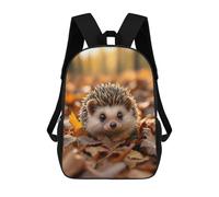 sinyumoney Mochilas Cute Hedgehog in Autumn Leaves Mochila Escolar Para Niños Mochila Escolar Impresa En 3D Para Niños Estudiantes De Primaria Y Secundaria 17inch