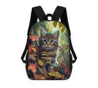 sinyumoney Mochilas Cute Kitten Mochila Escolar Para Niños Mochila Escolar Impresa En 3D Para Niños Estudiantes De Primaria Y Secundaria 17inch