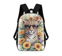 sinyumoney Mochilas Cute Watercolor Leopard Mochila Escolar Para Niños Mochila Escolar Impresa En 3D Para Niños Estudiantes De Primaria Y Secundaria 17inch