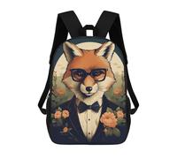 sinyumoney Mochilas Dapper Fox Portrait Mochila Escolar Para Niños Mochila Escolar Impresa En 3D Para Niños Estudiantes De Primaria Y Secundaria 17inch
